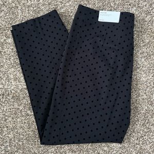 NWT Ann Taylor High Rise Black Polka Dot Dress Pants size 12